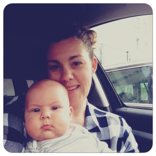 mom + baby in car